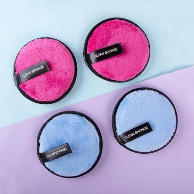 China Logo Eco-Friendly Reusable Custom Make Up Remover Pad Microfiber Makeup Remover Pads Face Cleaning Pads for sale