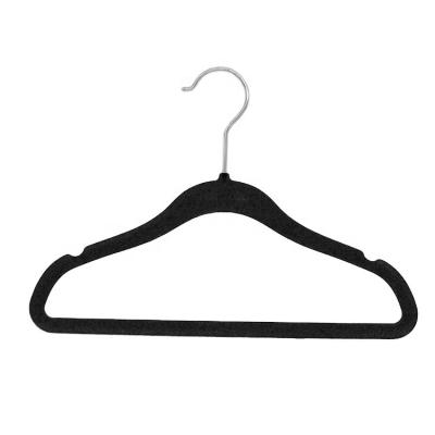 China Hot Selling Coated Plastic Non-Slip Coated Hanger Velvet Non-Slip Velvet Shop Store Hangers for sale