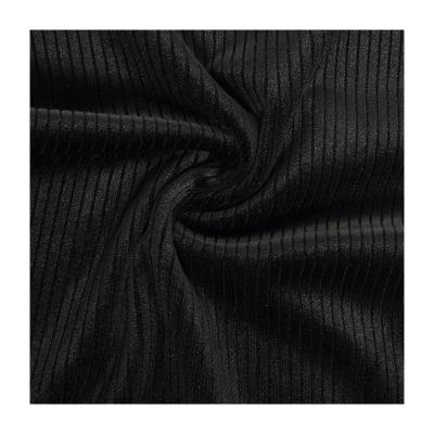 China Fashion Breathable Sun Shiny Polyester Spandex Fleece Velvet Fabric With Wales For Garment for sale