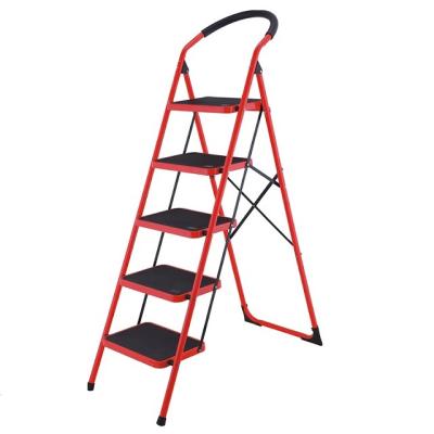 China Folding Ladders 5 Steps Household Steel Ladder /Foldable Steel Step Ladder TL-5205 for sale