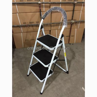 China Steel Folding Ladders 3 Steps Safety Folding Step Ladder With Wide TreadTL-5203 for sale