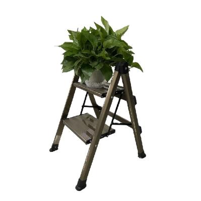 China Stable Outdoor Aluminum Garden Folding Flower Step Ladders Flower Balcony Shelf Home Household Ladder Stable 3 Flower Stand Ladder for sale