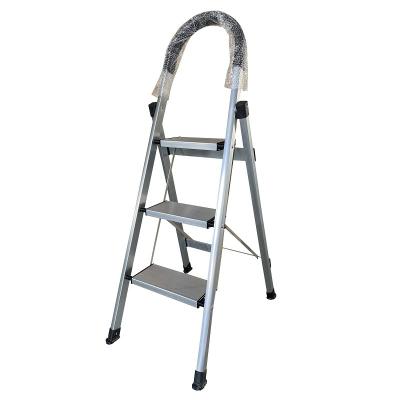 China Folding Ladders En131 black small Household ladder Aluminium Ladder of 3 Steps for sale