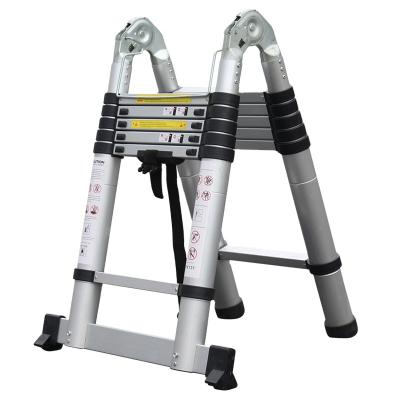 China Folding Ladders Aluminum Double-Side Telescopic Combination Ladder for sale