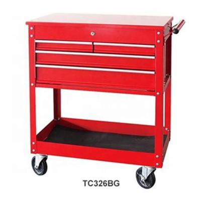 China Durable Metal Tool Cart With 4 Drawers Work Bench Service Counter Workshop Cabinet for sale