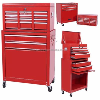 China Hardware Tools Wholesale 26 Inch 8 Drawers Metal Tool Chest Combo Tool Cabinet Tool Box Storage With Wheels for sale