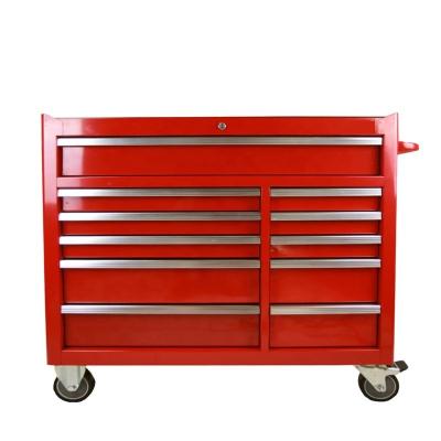 China Wholesale 11 Drawer Durable Tool Trolley Cabinet Type Tool Heavy Duty Red Cabinrt And Iron Hardware Tool Chest for sale