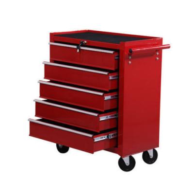 China Heavy Duty Cheap Type 26inch 5 Drawers Cabinet Tool Box With Pull Handle Carpenter Tool Cabinet for sale