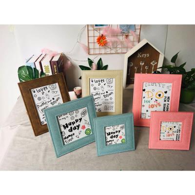 China Handmade European Style Restickable Family Restickable Logo Happiness Picture Frame Gift Photo Frame for sale