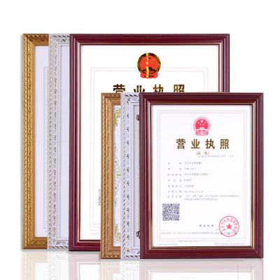 China Handmade Hot Sale Certificate Frame A4 PS Photo Frame Hanging Certificate Display Photo Frame for sale