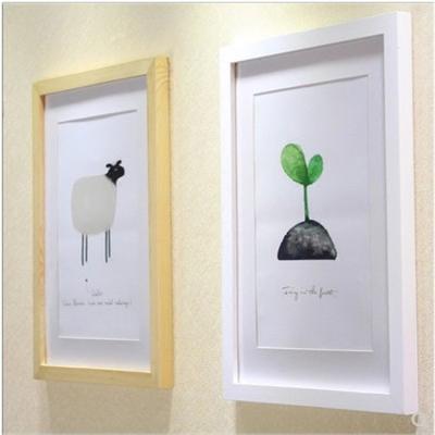 China Wall Picture Handmade Photo Frames White A4 Gallery Large Wooden Photo Frame Logo Customization for sale