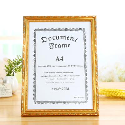 China Handmade Wooden Diploma Picture Frame Certificate Document Frame For Home Decoration Multi Sizes Picture Photo Frames Customize for sale