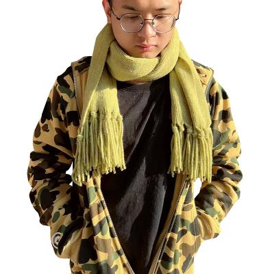 China Autumn Winter Custom Knit Color soft plain knitted scarf 100% pure cashmere unisex knit scarves and shawls for sale