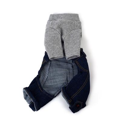 China Cotton Viable Jeans Autumn Winter Clothes Luxurious Fashion Quadruped Pet Rompers Dog Clothes for sale