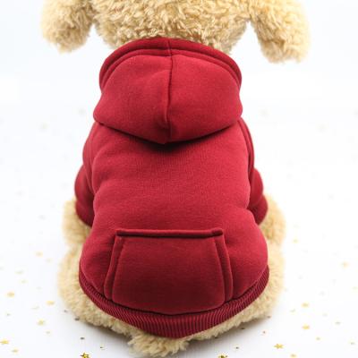 China Sustainable Fashion Winter Warm Pet Clothes Plain Sweaters Dog Clothes Hoodie for sale