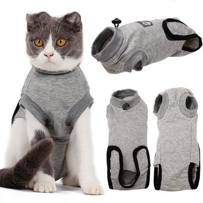 China Viable Cotton Pet Recovery Tight Tolerance Tied Suit Cat Surgery Clothes for sale