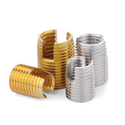 China M14 302 Industry High Quality Yellow Zinc Slotted Slot Type Self Tapping Type Insert for sale