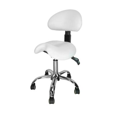 China Modern Nail SPA Salon Furniture Salon Hair Equipment Rolling Stool With Backrest Support Salon Barber Chair for sale