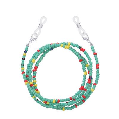 China Ebay Free Wholesale Multicolor Lead Free Nickel Eyewear Beaded Glass Colorful Nickel Beads Holder Chains For Women for sale