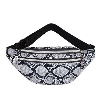 China Water Proof Women Waist Packs Fanny Pack Female Belt Bag Silver Black Waist Packs Laser Chest Bags for sale