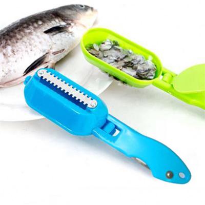 China Stocked Fish Knife Cleaning Brush Useful Kitchen Scale Fishing Scraper Instruments Kitchen Peeler Fish Brush Skin Scraping Accessories for sale