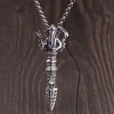 China 100% 925 Sterling Silver TRENDY Like Man Pendant God Vajra Pestle Anillos for sale