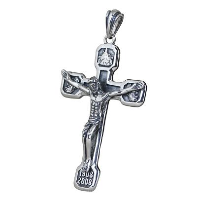 China 100% Real 925 Sterling Silver Wholesale CLASSIC Christ Jesus Cross Necklace Pendant For Men And Women Jewelry Anillos for sale