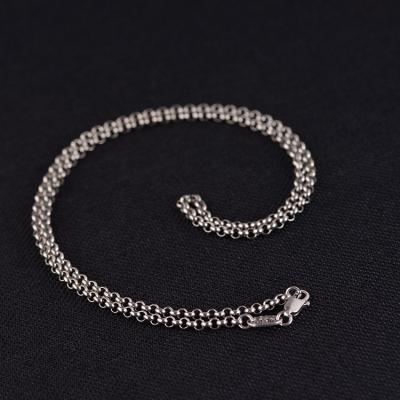 China Factory FASHIONABLE Sale 3 Mm Simple Style 925 Sterling Silver Coin Necklace Chian Wholesale for sale