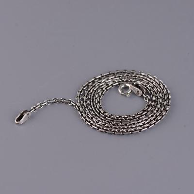 China Wholesaler Simple 2mm TRENDY Style 925 Sterling Silver Coin Necklace Chian Fashion Jewelry for sale