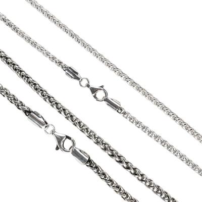 China Retro Hip Chain Whip Hiphop 3mm Silver Necklace 4mm Thai Silver Wholesale Hops S925 Sterling Silver Chain Jewelry For Men And Women for sale