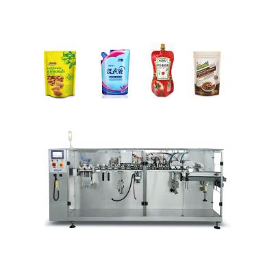 China Food Shape Zipper Lock Spout Doypack/Holder Special Packaging Machine Horizontal Shaping/Filling/Sealing Pouch For Powder Sauce Liquid Food for sale