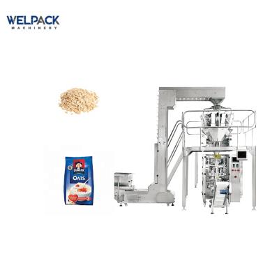 China Automatic Multi Head Food Oatmeal Oat Meal Biscuit Wafer Pretzel Popcorn Puffed Crisps Chips Bars Packaging Machine for sale