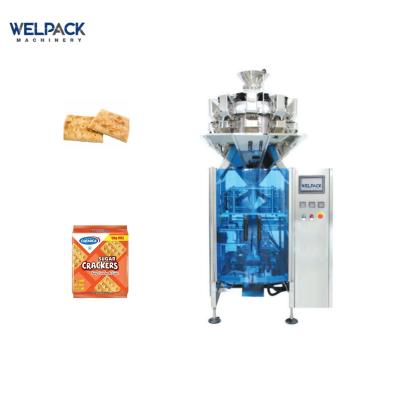 China Automatic Multi Head Food Biscuit Cookie Wafer Pretzel Popcorn Puffed Crisps Crisps Bars Packaging Machine for sale