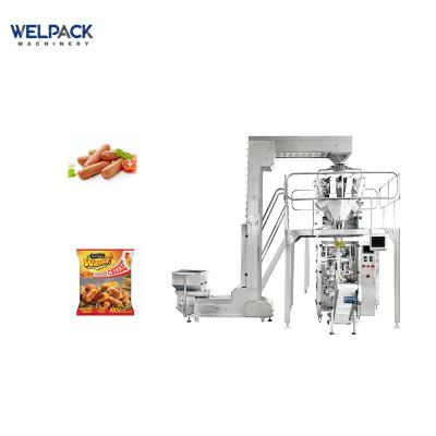 China Food Vertical Multihead Weigher Frozen Food Chicken Sausage Packing Machine Automatic Vertical Frozen Food Chicken Bagging Machine for sale