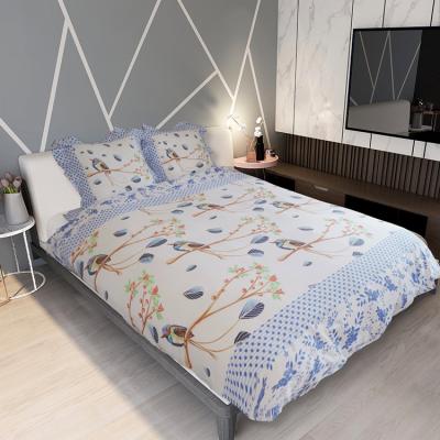 China Custom Logo Printing Digital Blanket 4 Nondisposable Four Pcs Factory Home Bedding Set for sale