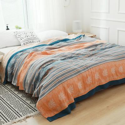 China Wholesale Soft 100% Anti-Pull Summer Cotton Fabric Fleece Blanket For Home Use for sale