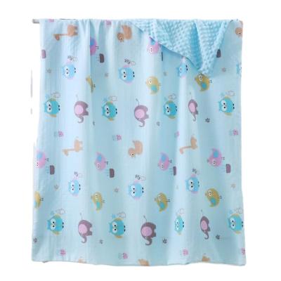 China Wholesale Europe Cute Super Soft Cotton Printing Crib Baby Blankets For Newborns for sale