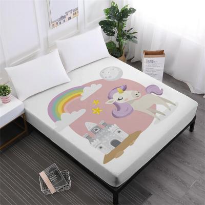 China Wholesale Simple Luxury Polyester Brand Baby Cartoon Printed Bed Sheet For Kids for sale