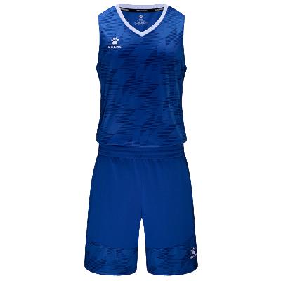 China Custom Made Adult Men's KELME Breathable Basketball Club Teams Tank Top Uniform Sets Playing Game Training Basketball Tank Top for sale