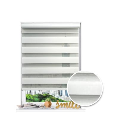 China Double Layer 100% Polyester Zebra Shades Set 100% Polyester Fabric Roll Blinds for sale