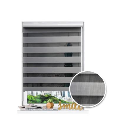 China Horizontal High Quality 100% Polyester Window Shade Roller Shade Valance Zebra Blinds for sale