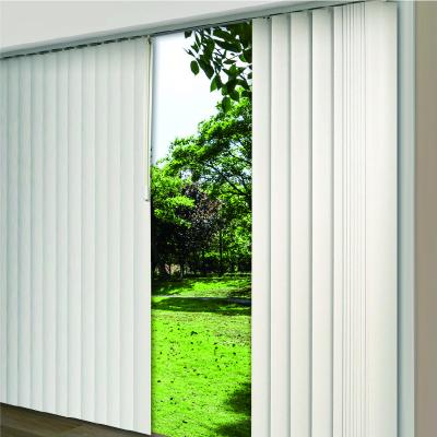 China Light Transmission Blinds All Vertical PVC Blind Wand Control And Center Aperture for sale