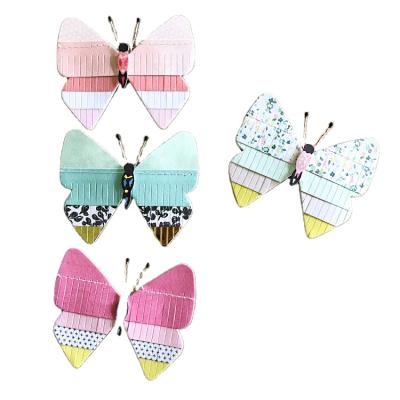 China Europe wholesale creative eco-friendly 3d paper craft diy butterfly for home decor for sale