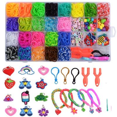 China Europe elastic band kids colorful diy educational toy woven bracelet set for sale