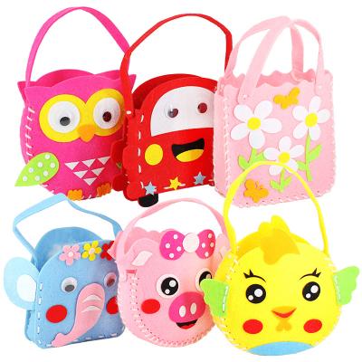 China Europe fabric art carry bag children nonwoven manual diy paste production for sale