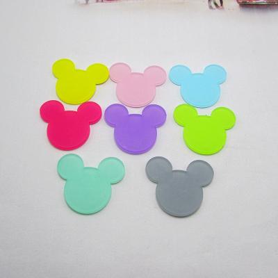 China Mickey DIY Jewelry Jelly Color Frosted Headdress Acrylic Material Hairpin Mickey Accessories Decorative Material for sale