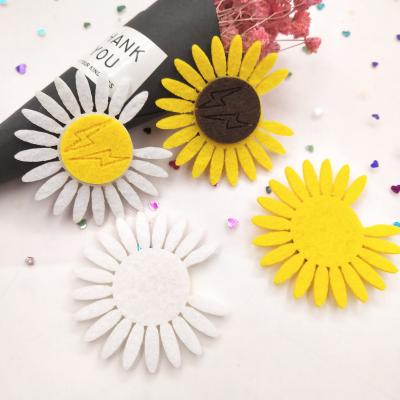 China Flatback Sunflower Felt Hair Accessories Clothing Bag Shoe Accessories Nonwoven Patch for sale