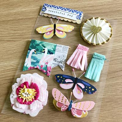 China Wholesale creative party 3d paper craft eco friendly diy flower lovely for home decor for sale