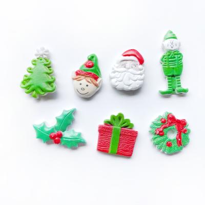 China Europe Latest Kawaii Resin Designs Flatback Mini Christmas Theme Resin Charms for sale