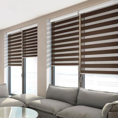 China Modern Contemporary Day Night Auto Remote Auto Blinds for sale